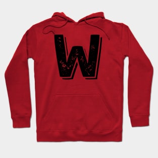 Capital Letter W Name Initial Monogram Hoodie